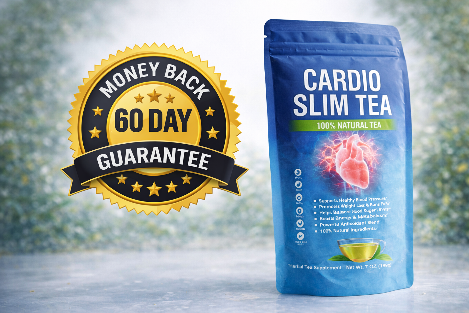 Cardio Slim Tea 60-day guarantee